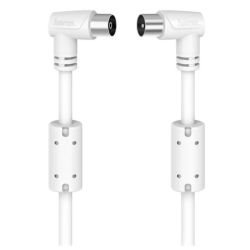 HAMA – Hama 90° Antenna Cable, Coax Male to Coax Female, 90dB, 10 Metre, White