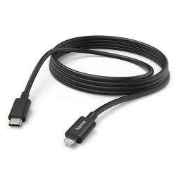 HAMA – Hama Charging/Data USB-C to Lightning Cable, 480Mbps, 3  Metre, Black, MFI Certified