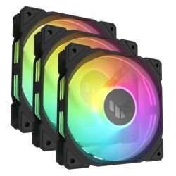 ASUS – Asus TUF Gaming TR120 ARGB 12cm PWM Case Fans (3 Pack), Hydraulic Bearing, 28mm Frame, Double-layer LED Matrix Design, 2000 RPM, Black ASUS – Asus TUF Gaming TR120 ARGB 12cm PWM Case Fans (3 Pack), Hydraulic Bearing, 28mm Frame, Double-layer LED Matrix Design, 2000 RPM, Black